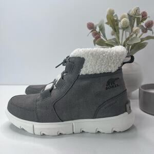 Sorel Explorer Next Carnival 100g Waterproof Boot Quarry NL4451-052 Women 7 NWOB
